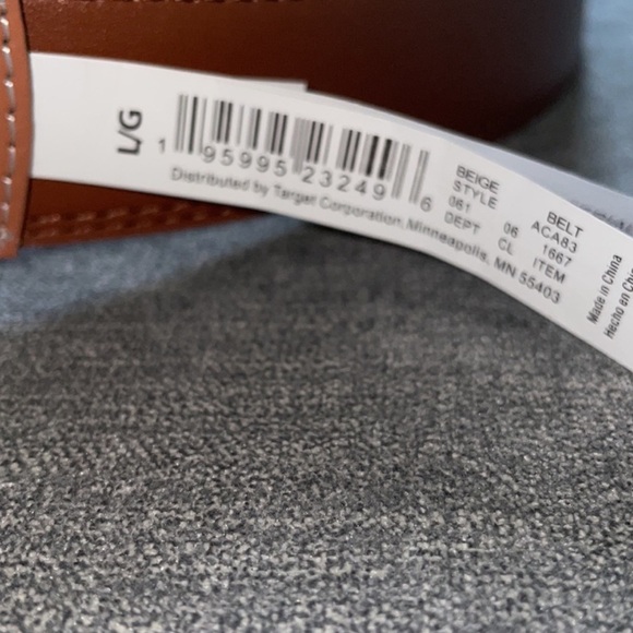 Universal Thread Covered Buckle Thick Beige Belt - Picture 4 of 4